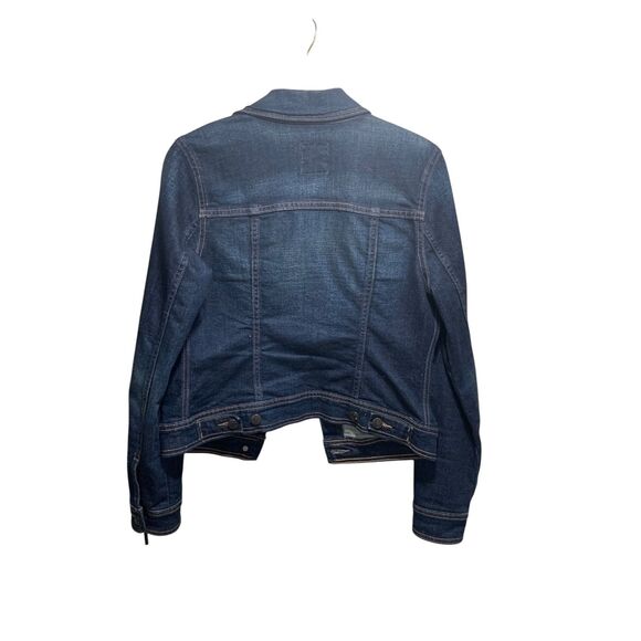 Old Navy Womens Dark Wash Long Sleeve Western Boho Denim Jacket S Essential - Picture 5 of 5